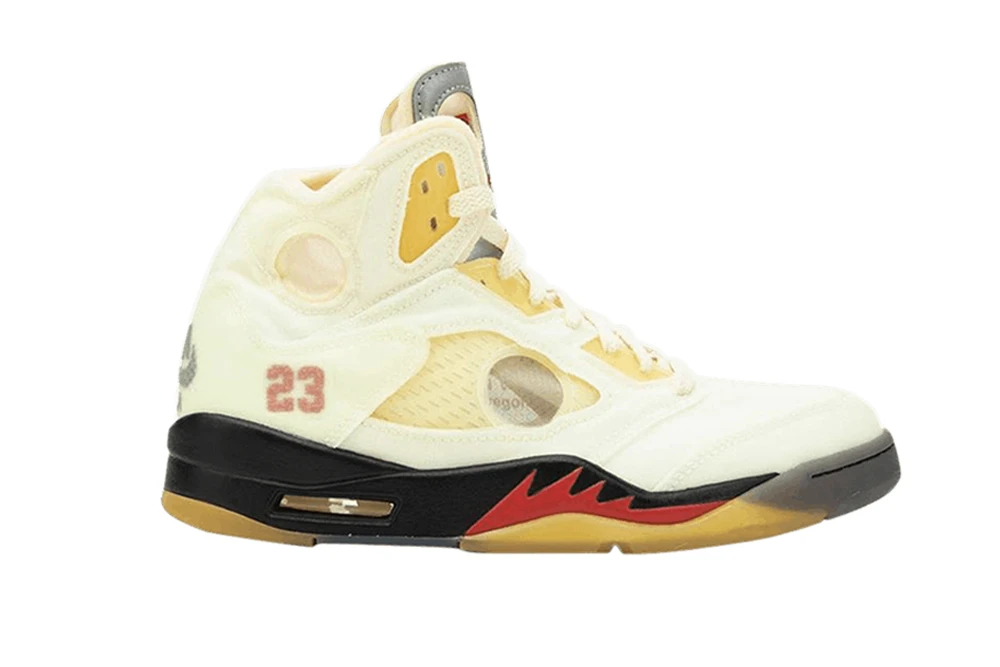 off-white x air jordan 5 sail replicas