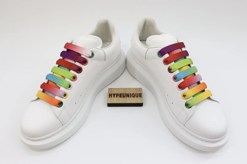 alexander mcqueen show leather platform trainers sneakers-rainbow replica