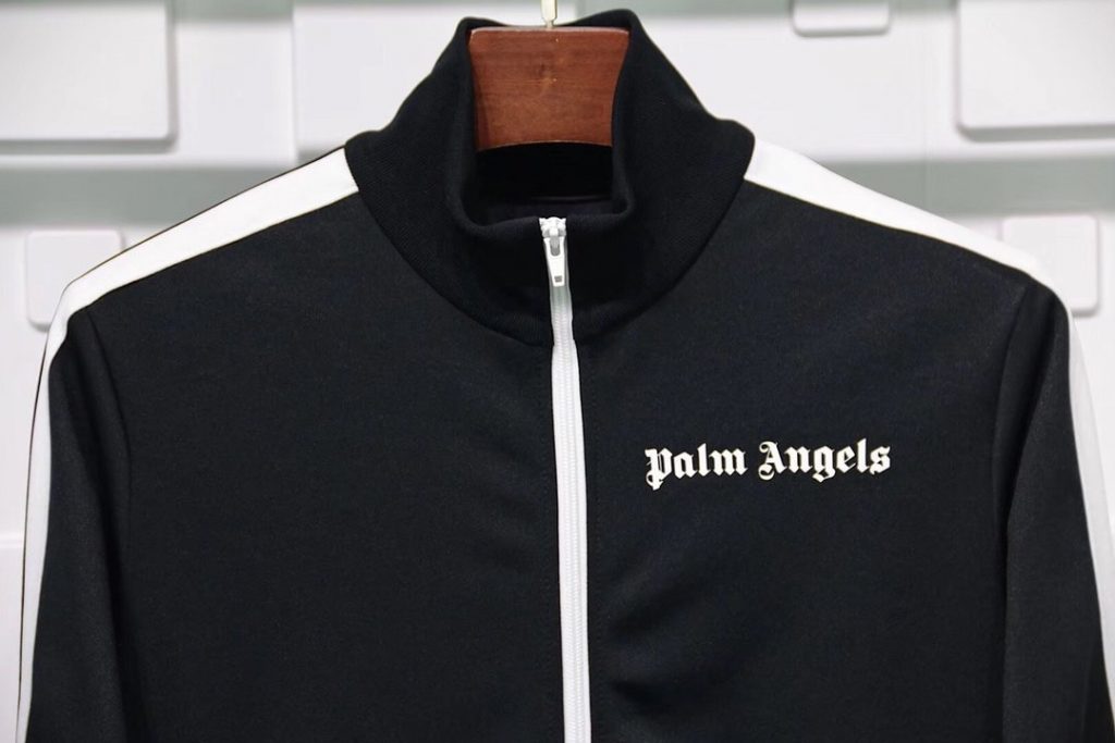 palm angels chenille track jacket-black