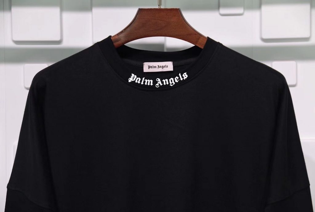 palm angels long sleeve mock neck tee