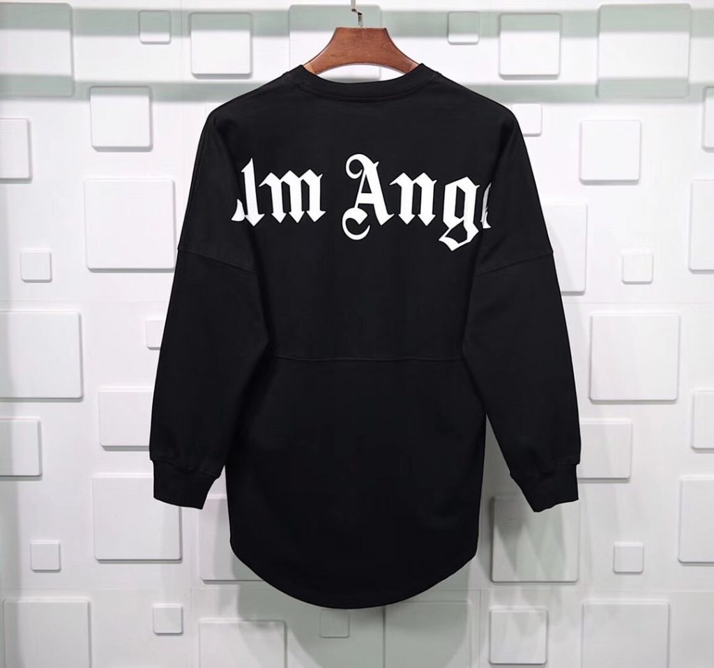 palm angels long sleeve mock neck tee