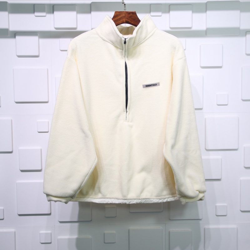 fear of god essentials polar fleece half-zip sweater replica