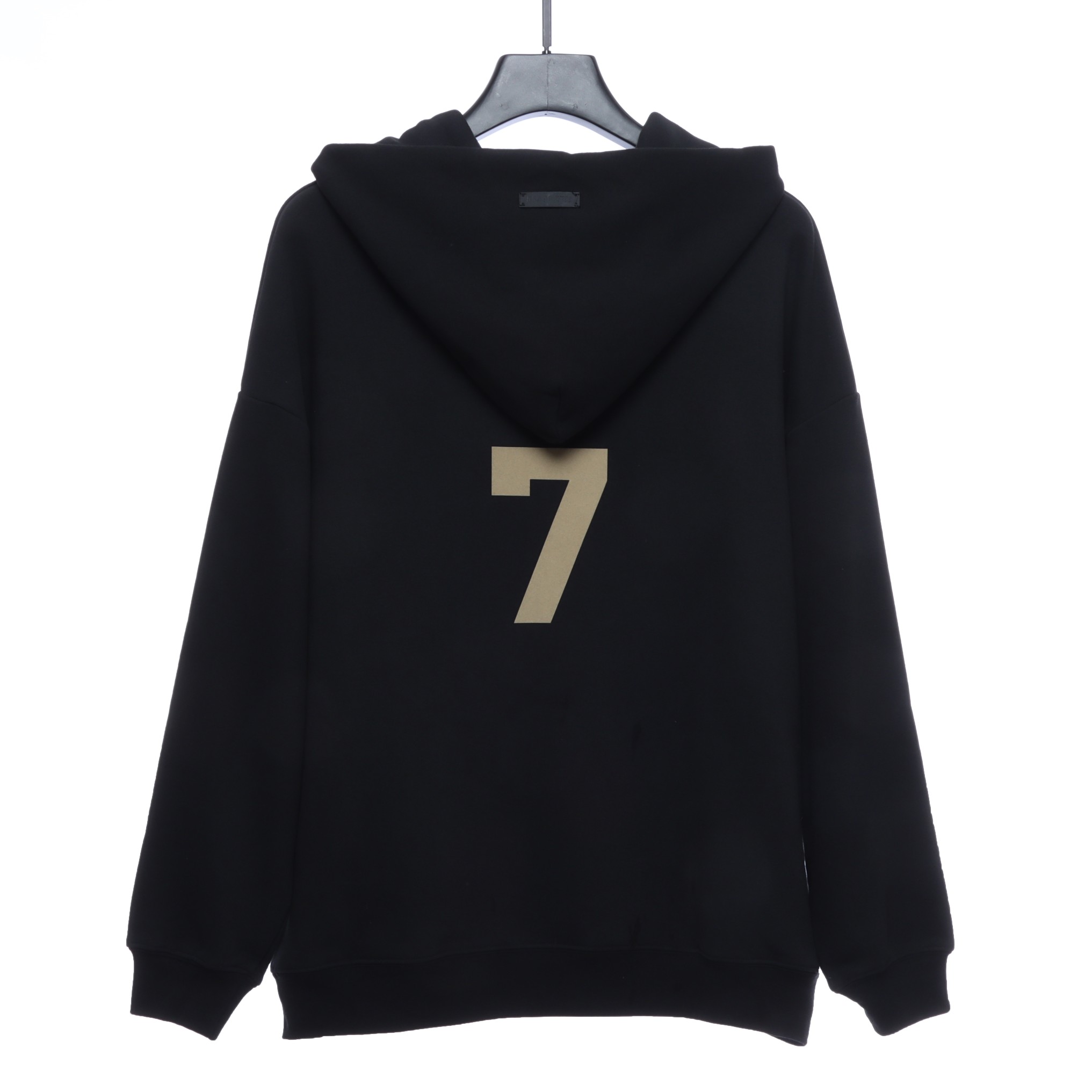 flocked figure 7 hoodie