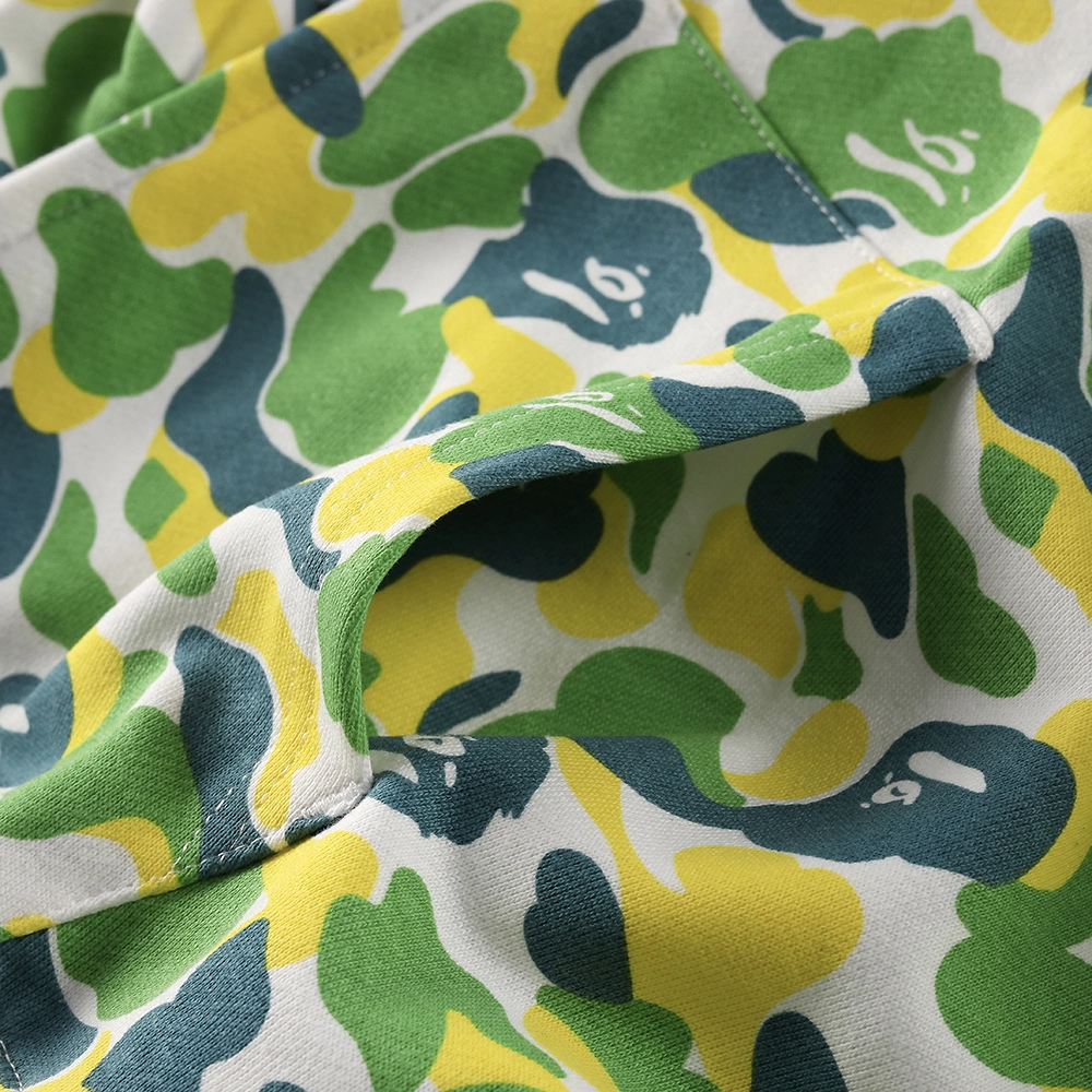 bape shark full zip hoodie (green / yellow）