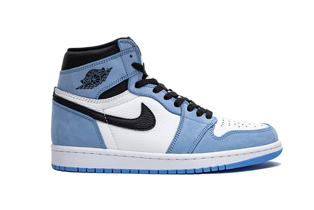 air jordan 1 retro high white university blue black replica