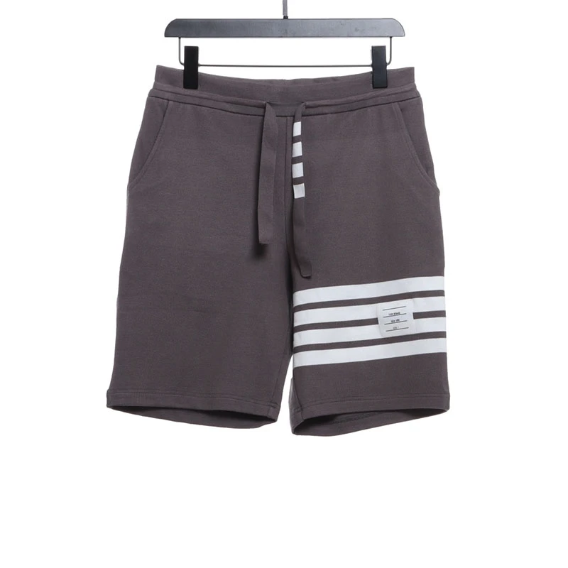 four-bar jacquard wool shorts