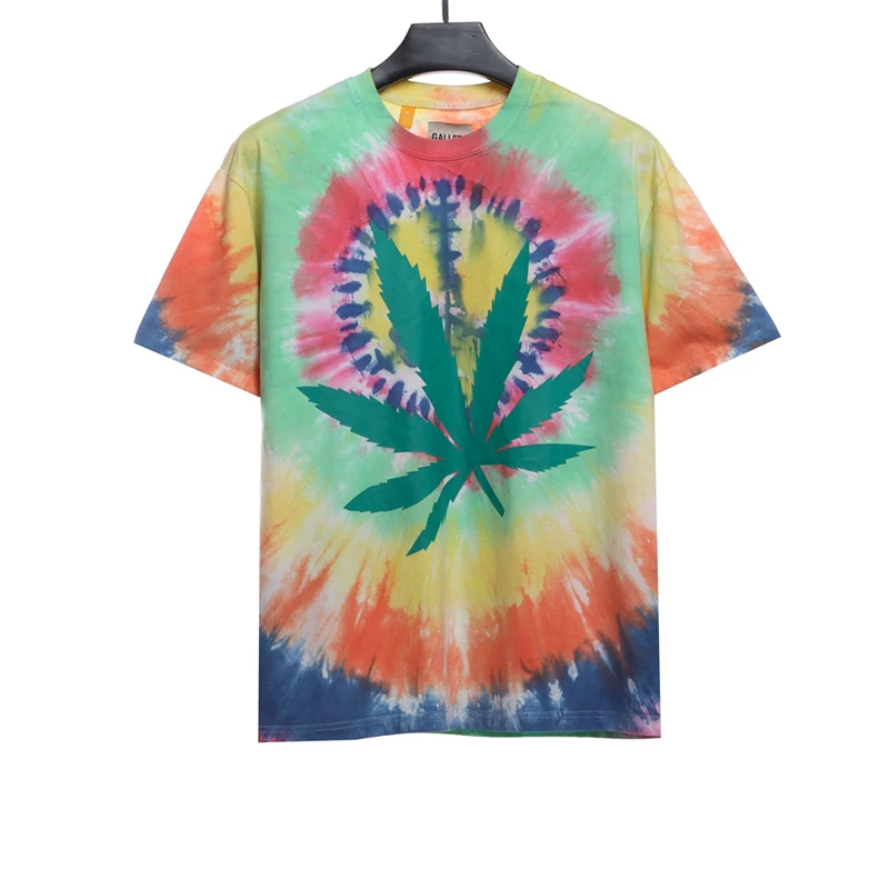 gallery dept colorful tie-dye maple leaf t-shirt reps