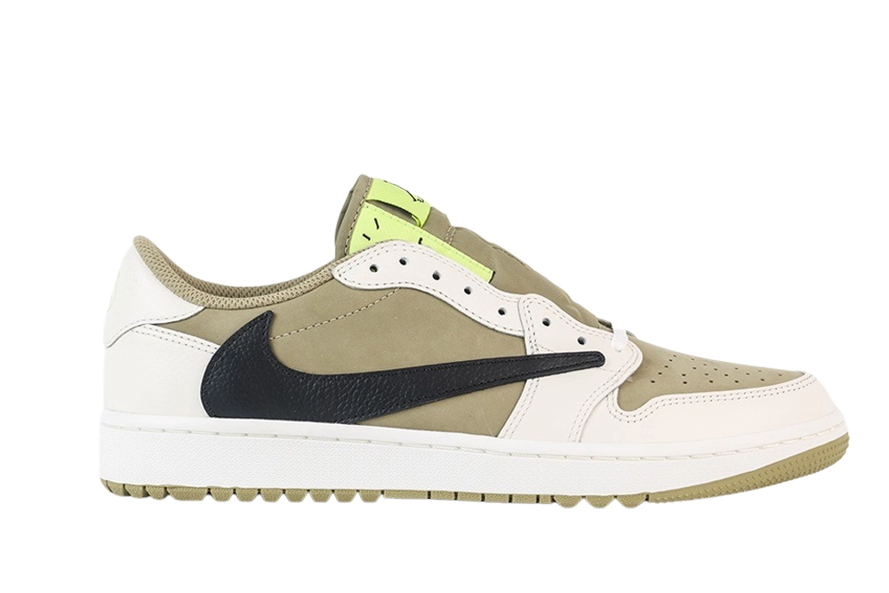 travis scott x air jordan 1 low golf ‘neutral olive’ reps