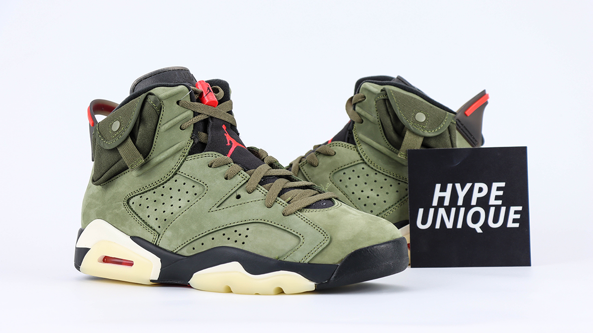 travis scott x air jordan 6 retro ‘olive’ reps