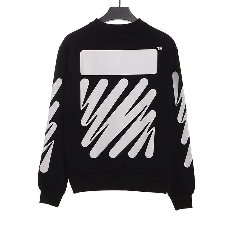 off white graffiti ekg printed sweatshirt replica