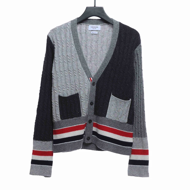 rough cross flower v-neck cardigan