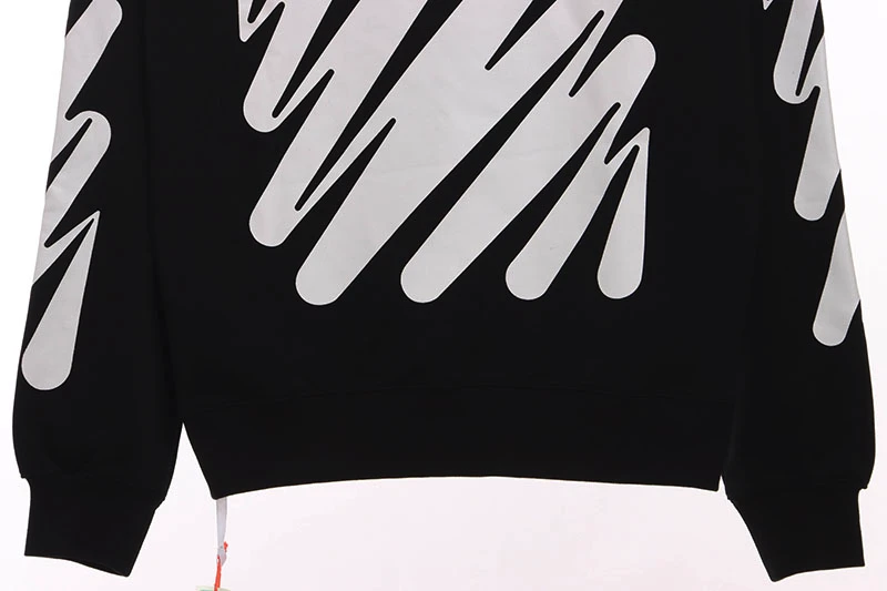 off white graffiti ekg printed sweatshirt replica