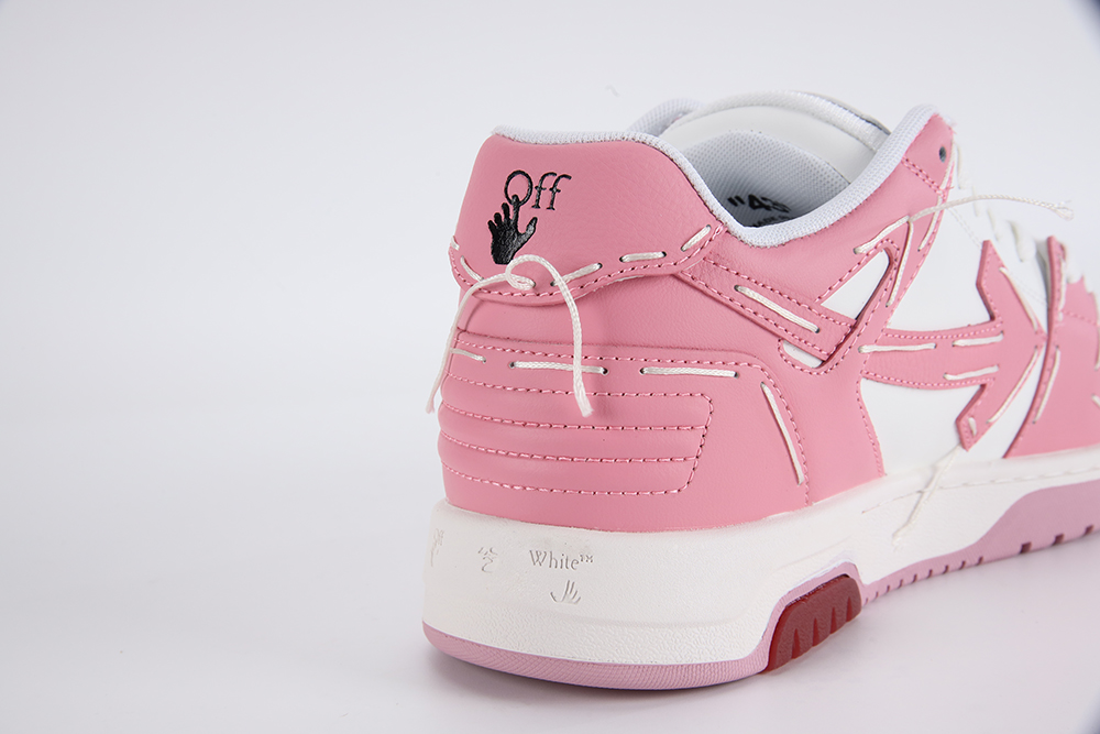 off-white out of office sartorial stitching white pink replica