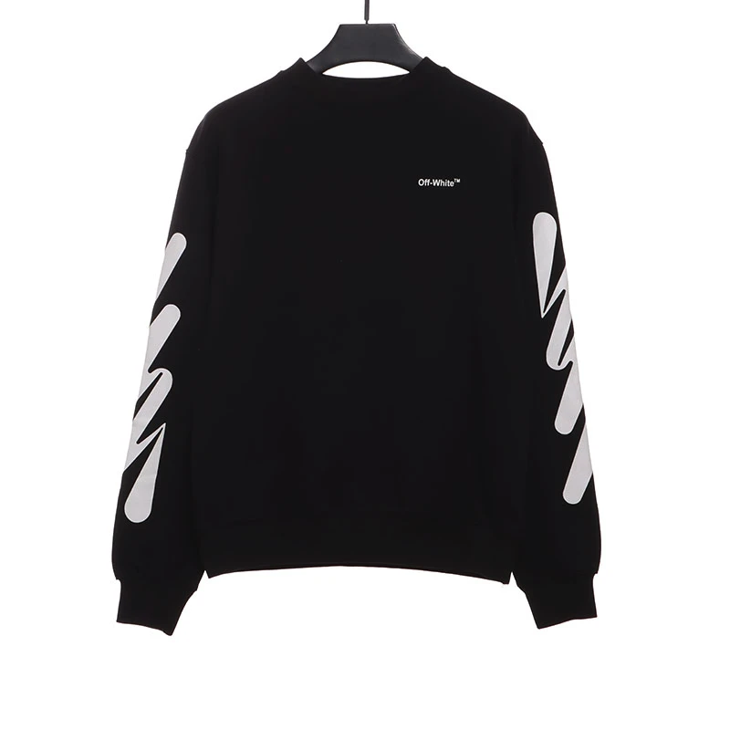 off white graffiti ekg printed sweatshirt replica