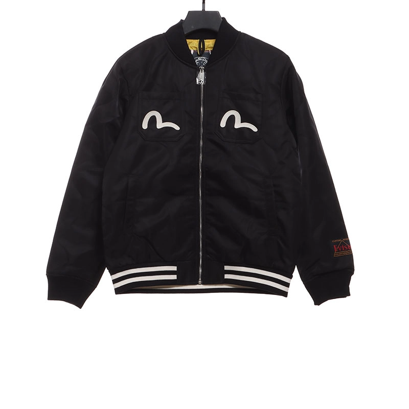 buddha head embroidered baseball jacket