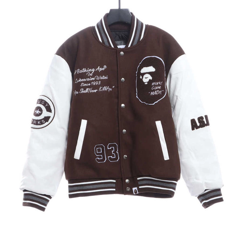 bape ape head baseball jacket reps