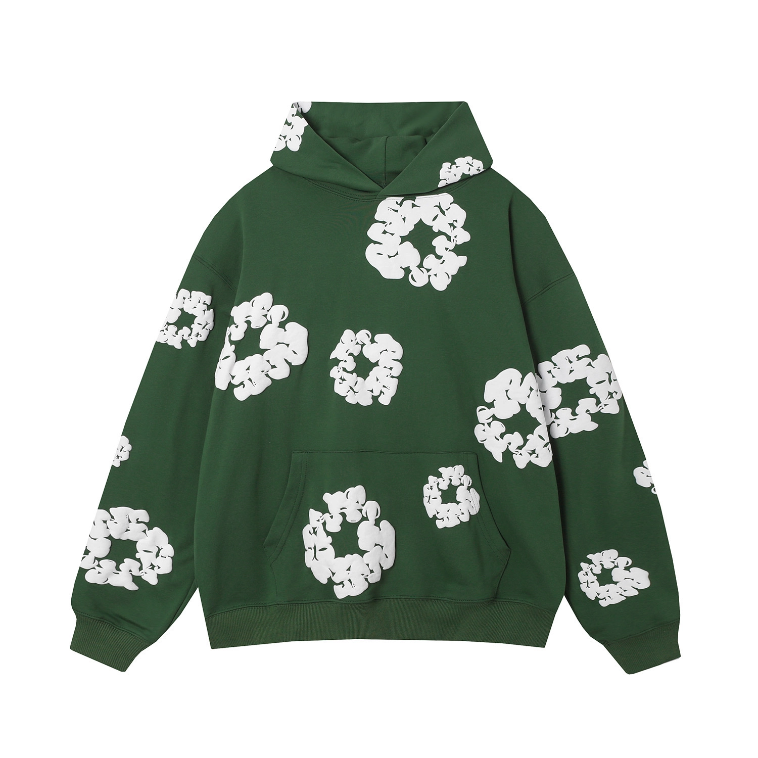 denim tears the cotton wreath hoodie green