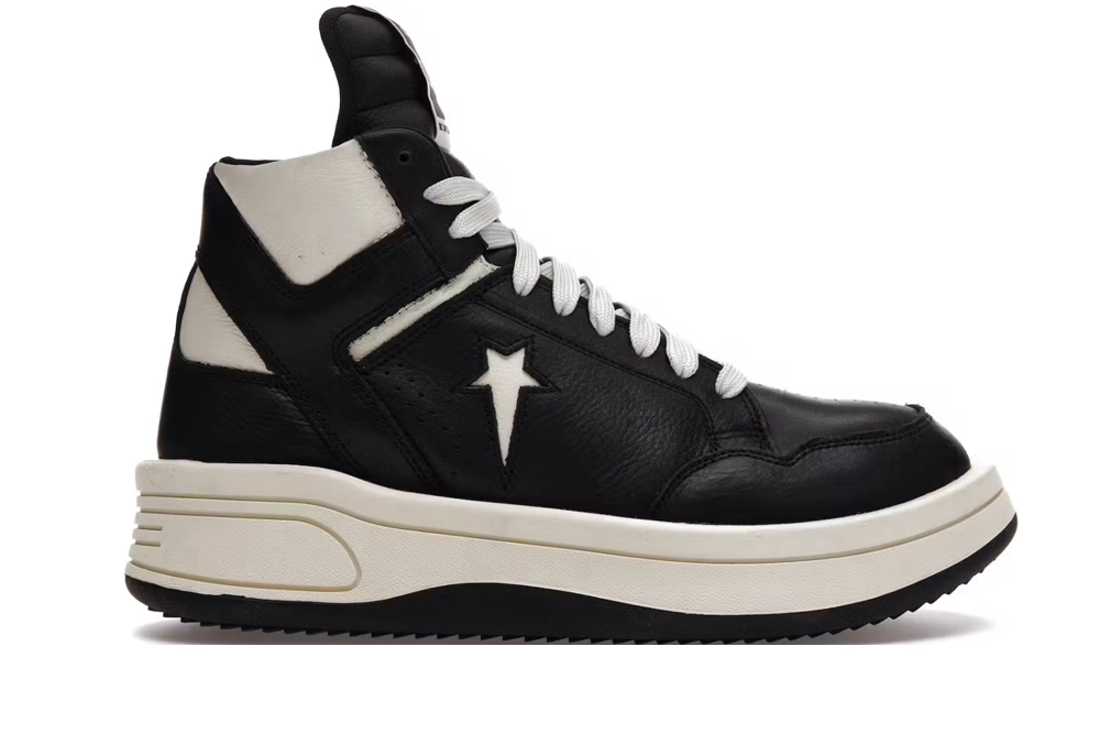 rick owens x turbowpn mid ‘black cloud cream’