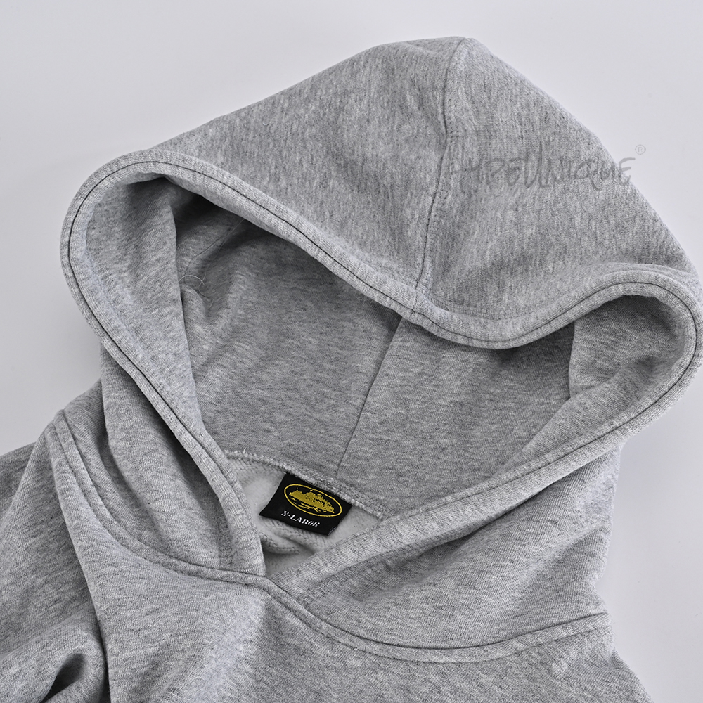 corteiz 5 starz alcatraz hoodie gray reps