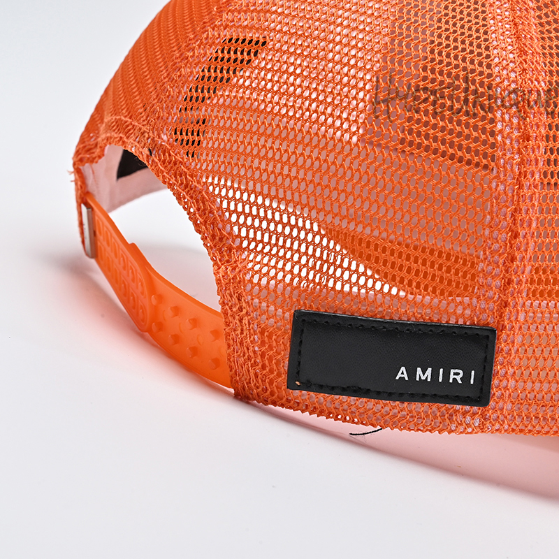 amiri embroidered paint drip core logo cap orange