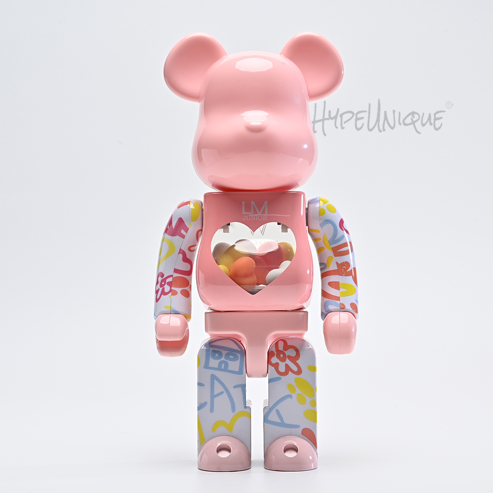 bearbrick um junior 400% set pink