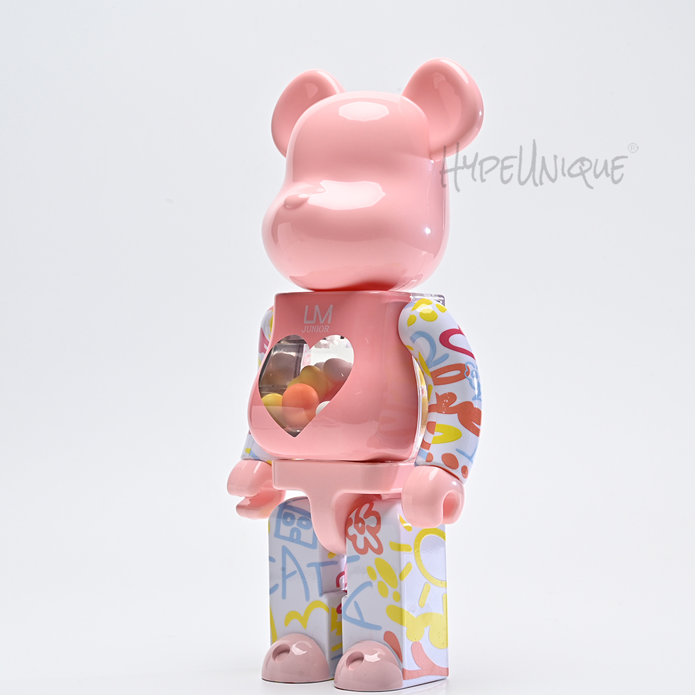 bearbrick um junior 400% set pink