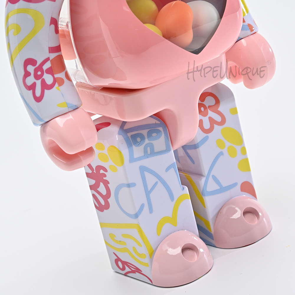 bearbrick um junior 400% set pink