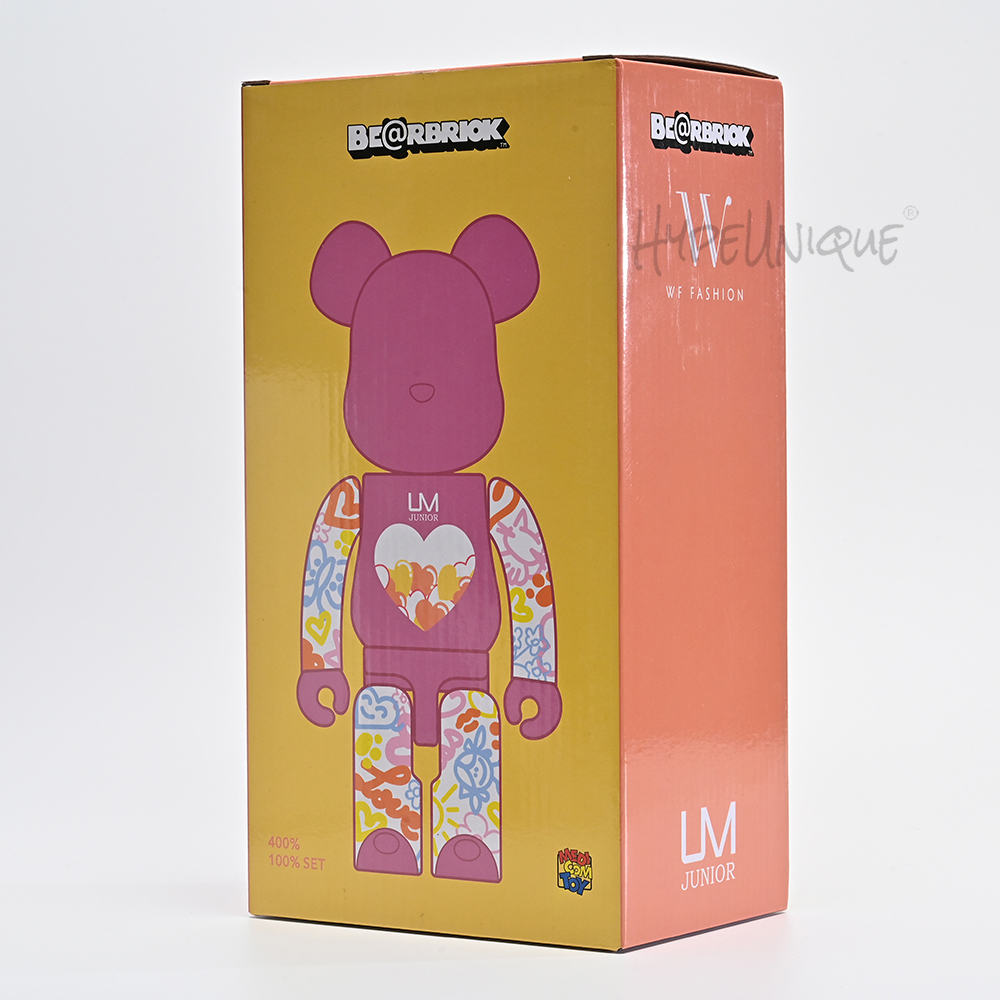 bearbrick um junior 400% set pink