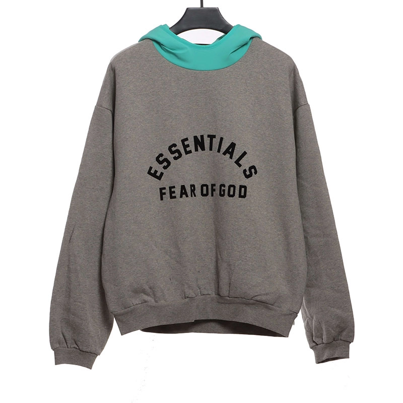 fear of god essentials curved letter hoodie reps