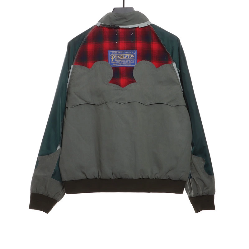 patchwork red cloth jacket