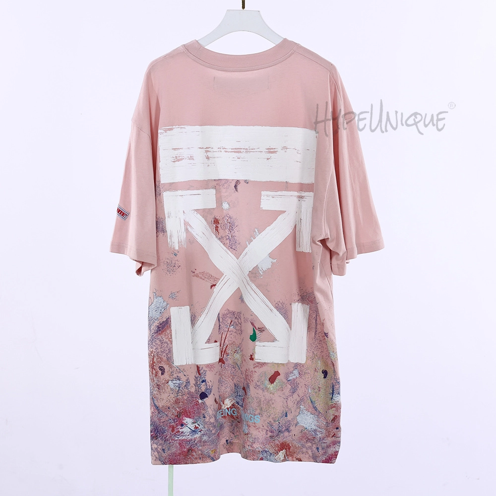 off-white fireworks t-shirt pink replica