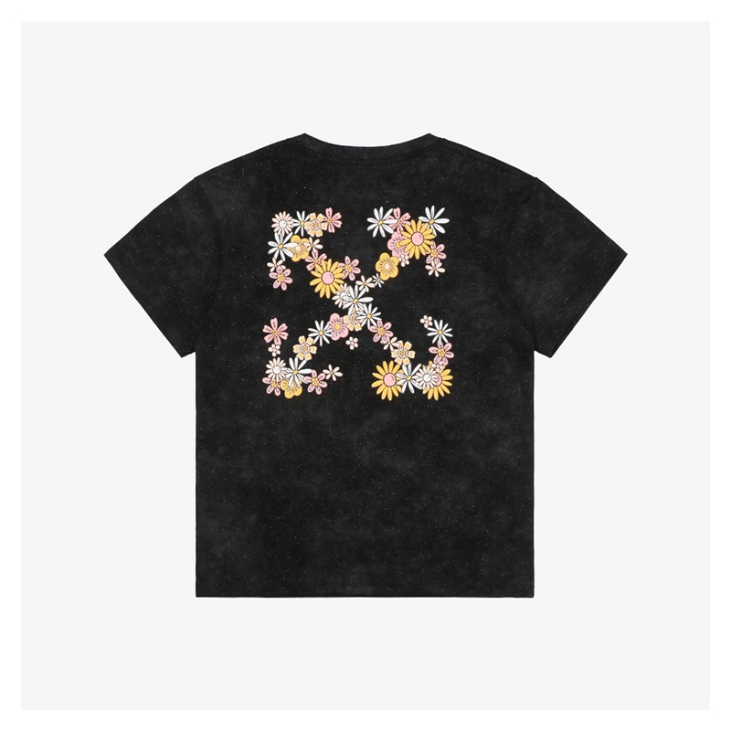 off white glitter daisy arrow print t-shirt reps