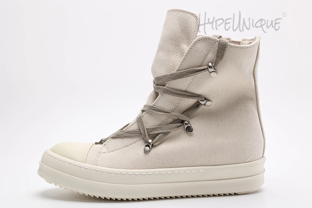 rick owens drkshdw strobe cotton nylon hexa high ‘pearl milk’