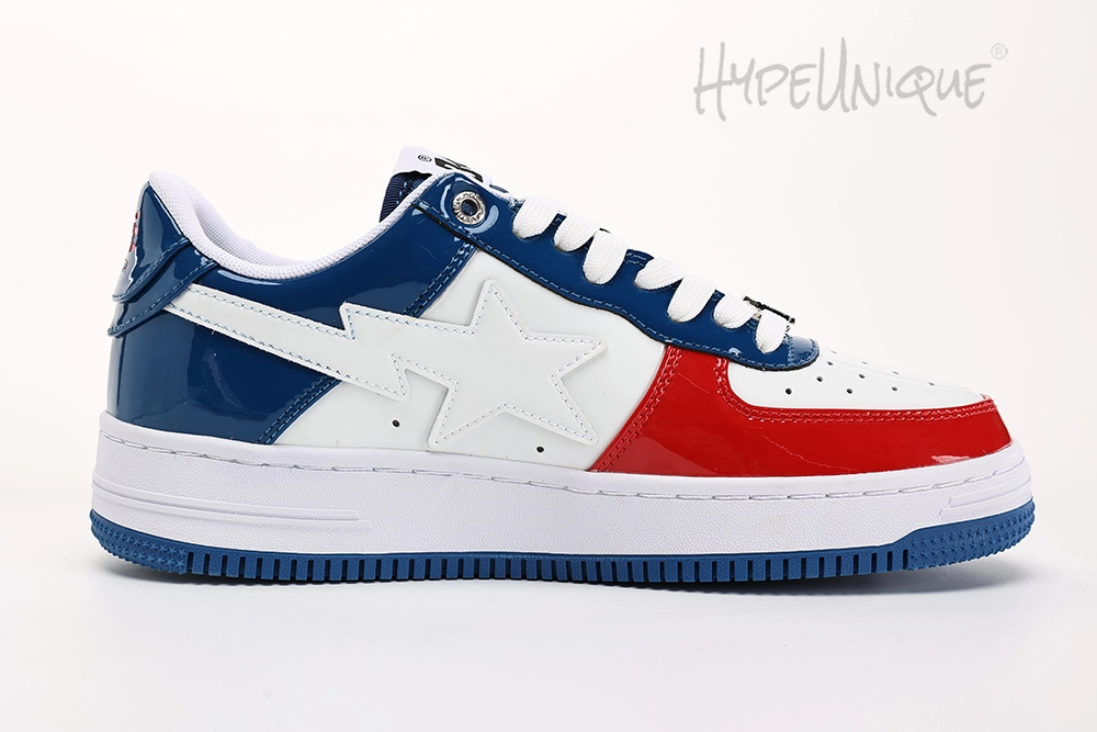 bapesta fs-001 low ‘red white blue’ reps