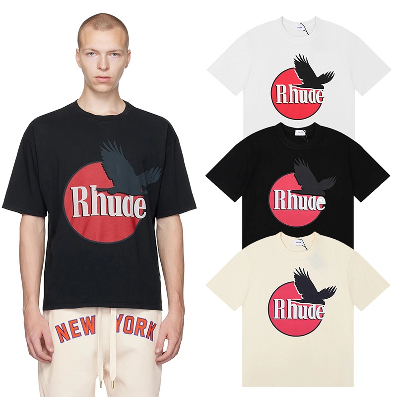 rhude eagle logo print t-shirt reps