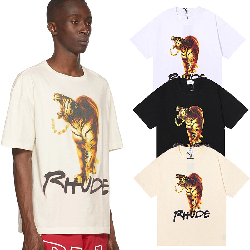 rhude tiger print t-shirt reps