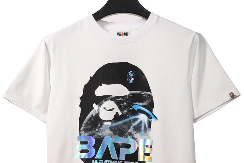 bape moon ape head print t-shirt