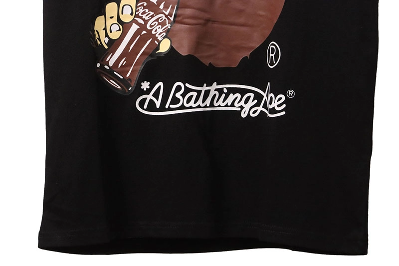 bape x coca-cola ape head print t-shirt