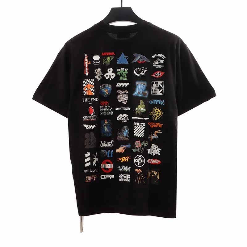 off-white anniversary multi-label t-shirt