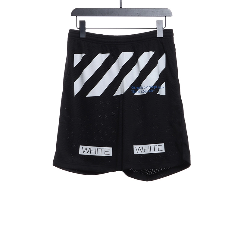 off-white front printed mesh shorts reps