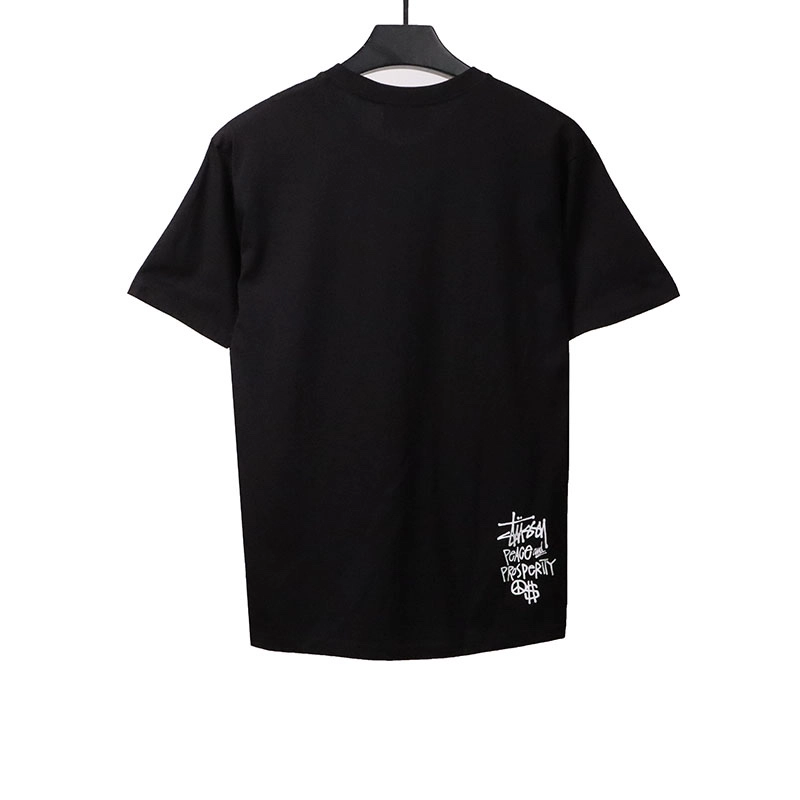 stussy doll slogan print t-shirt