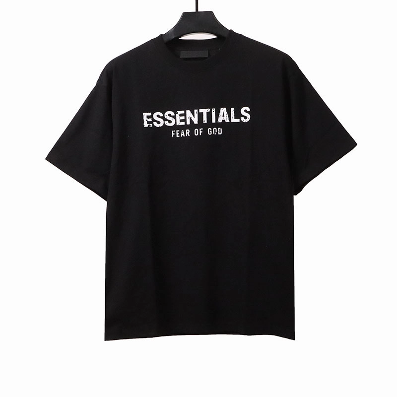 fear of god essentials damaged letter t-shirt