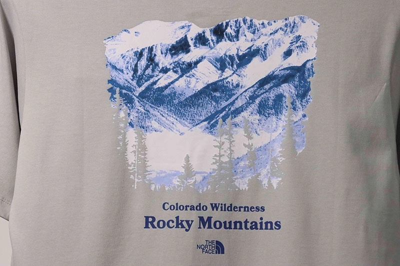 the north face rocky mountain print t-shirt