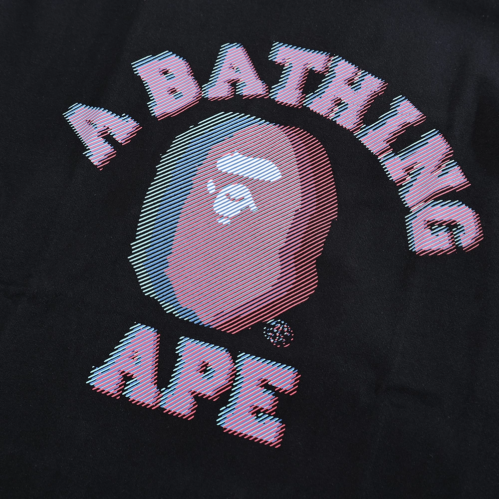 bape reflector noise college tee black/purple