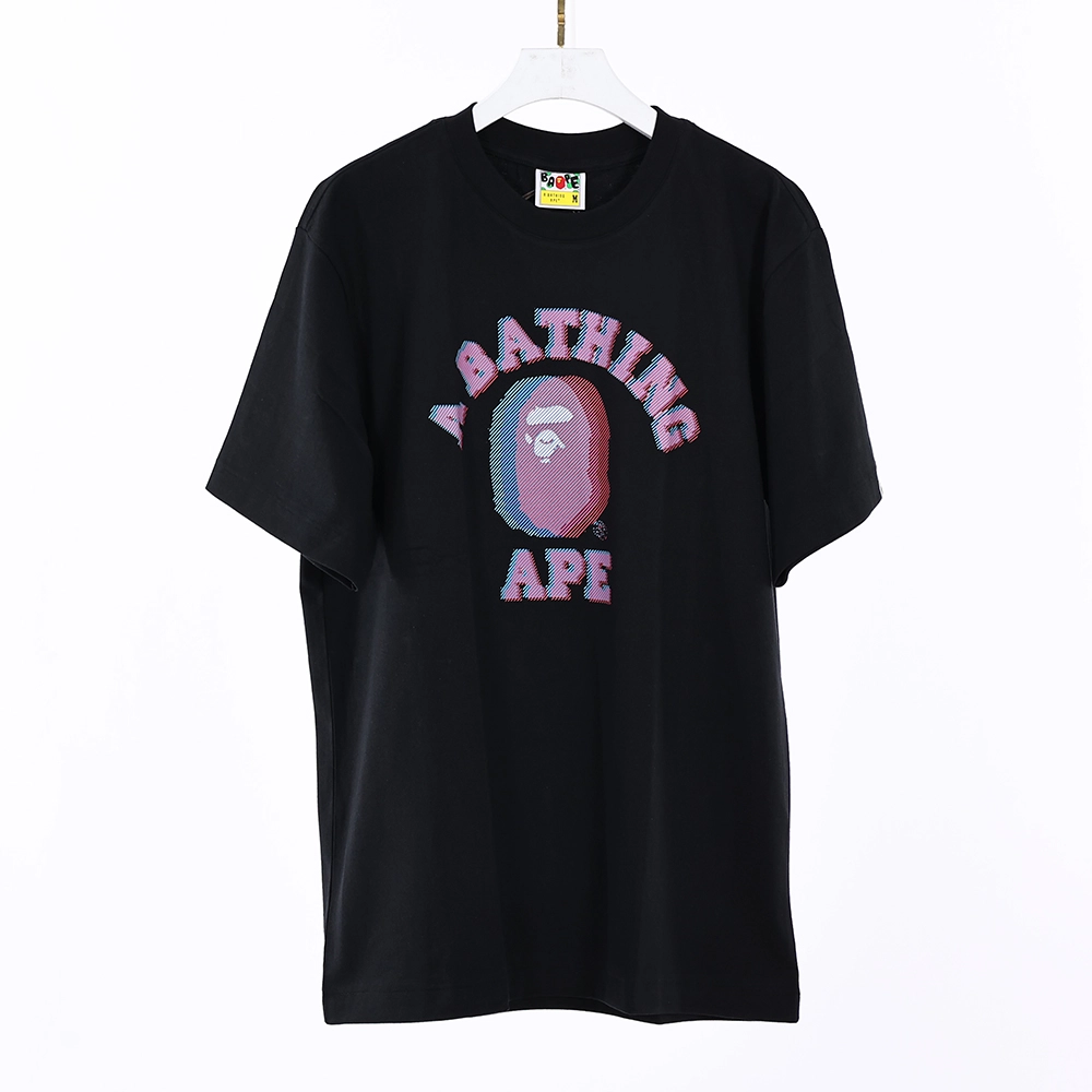 bape reflector noise college tee black/purple