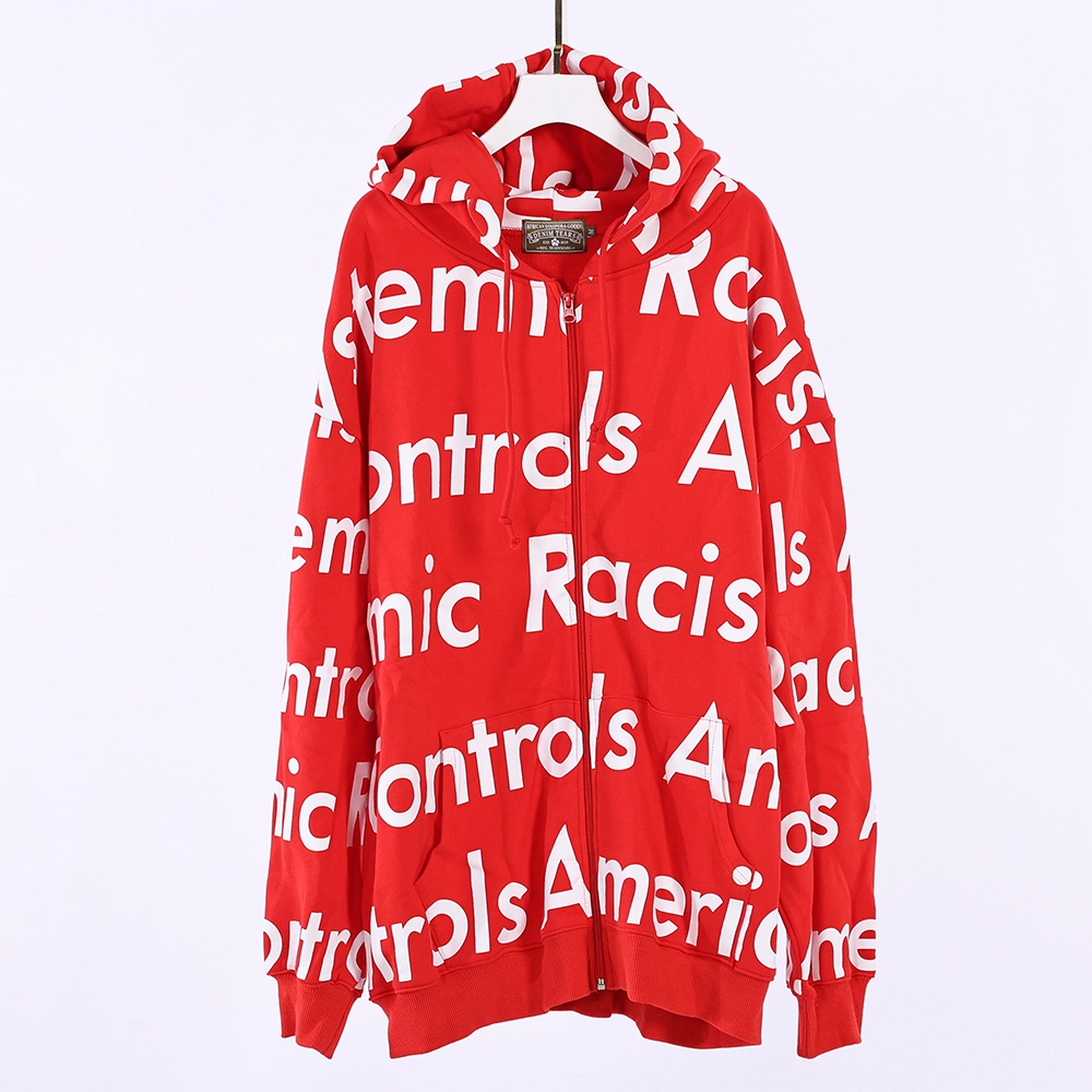 denim tears x arthur jafa systemic racism controls america zip up hoodie