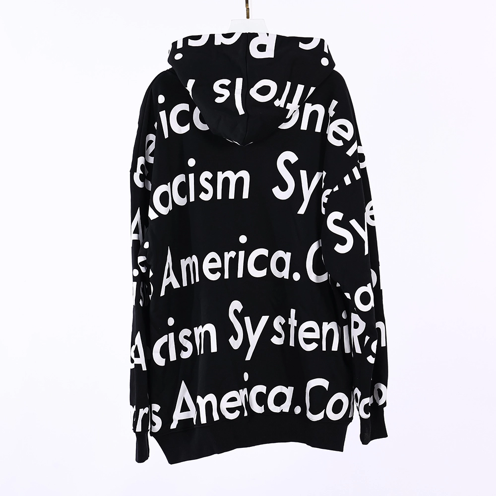 denim tears x arthur jafa systemic racism controls america zip up hoodie