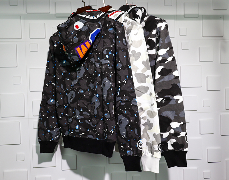 a bathing ape bape shark 1st camo hoodie replica