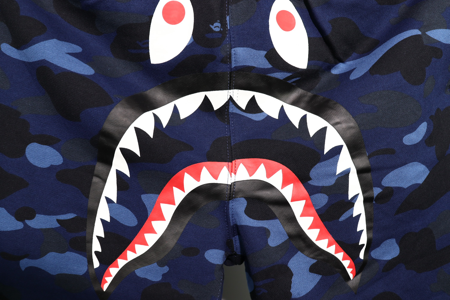 bape color camo shark beach shorts – blue replica