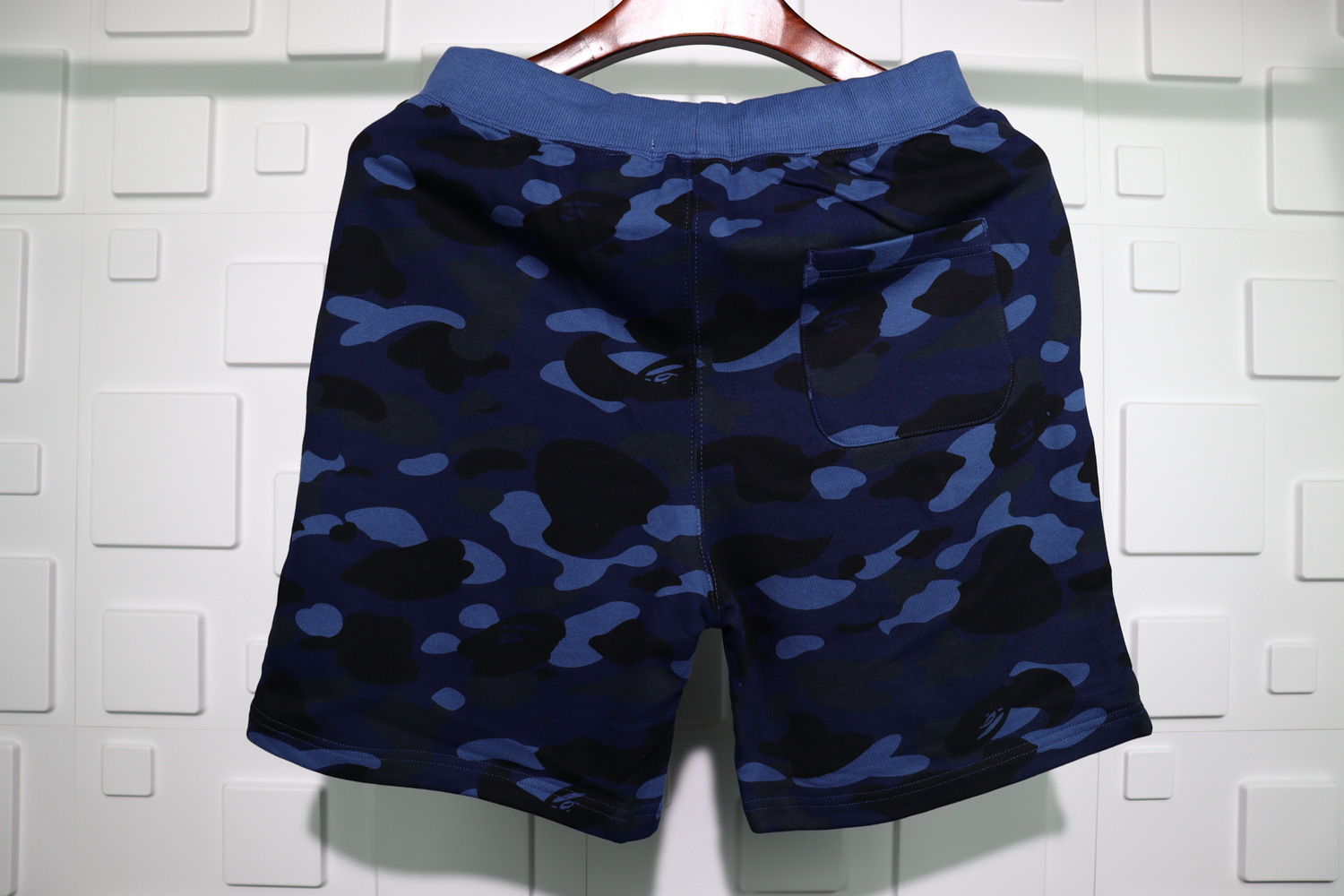 bape color camo shark beach shorts – blue replica